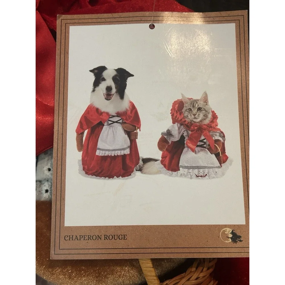 Witch Crafters Red Riding Hood Dog Costume – Size M – Cape + Dress NEW‎